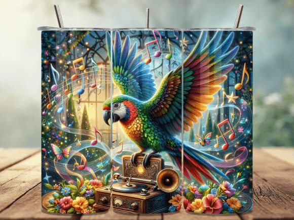 Download Colorful Macaw Bird Tumbler Wrap PNG - Premium Bundle